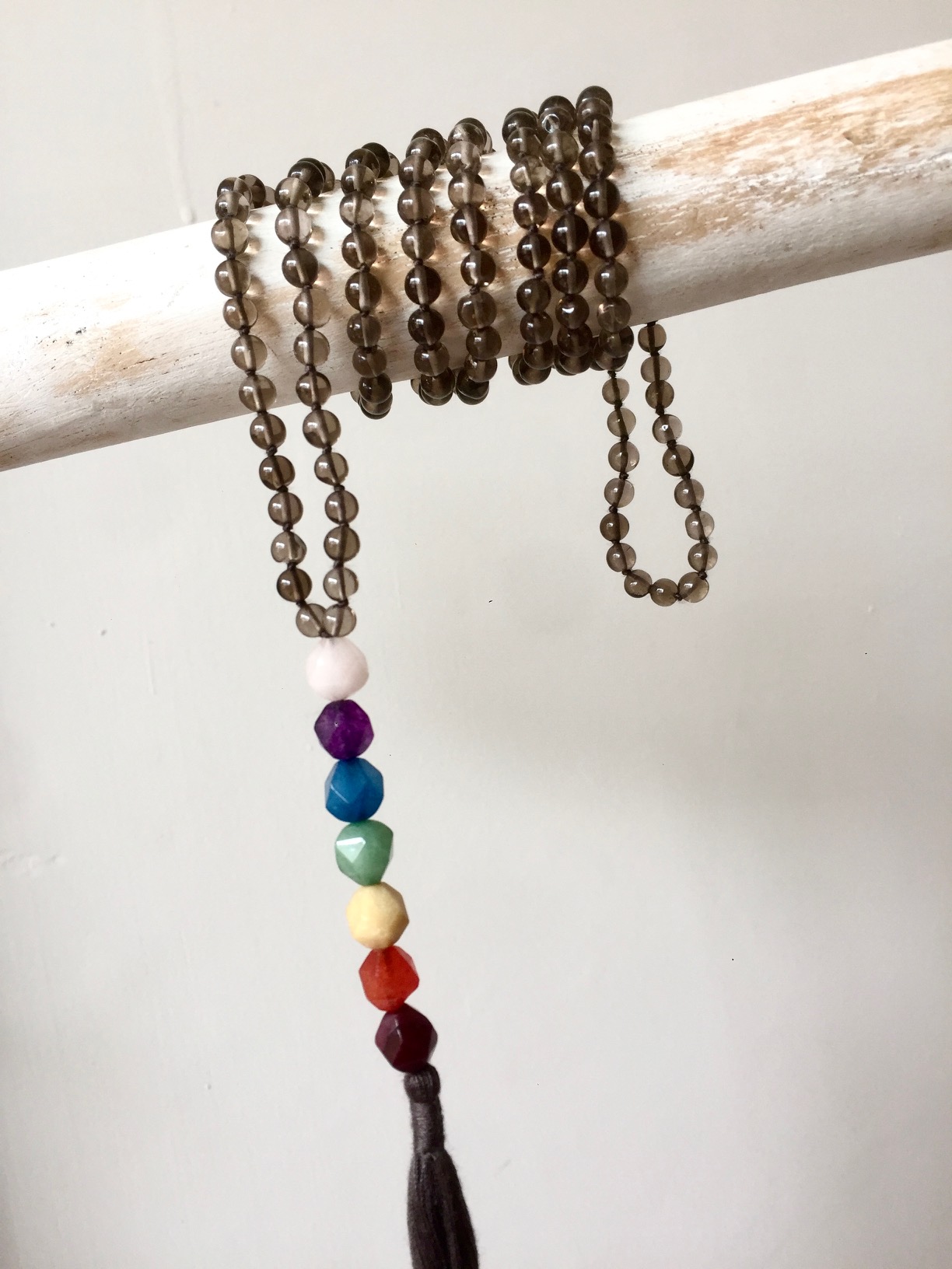 SMOKY QUARTZ CHAKRA NECKLACE