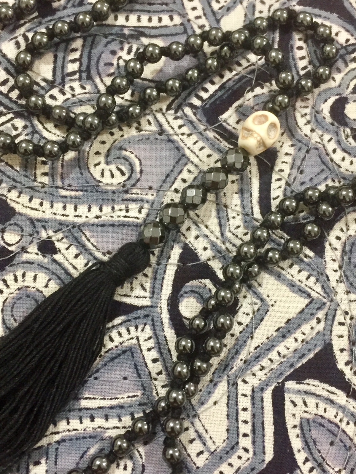 LIFE AND DEATH NECKLACE GUNMETAL